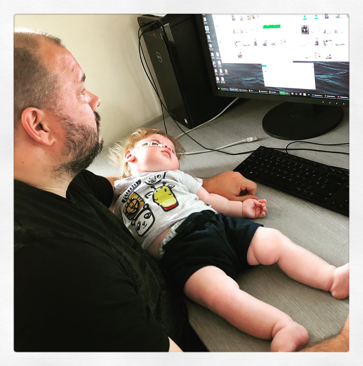 Me and Freddie working from home.